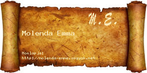 Molenda Emma névjegykártya